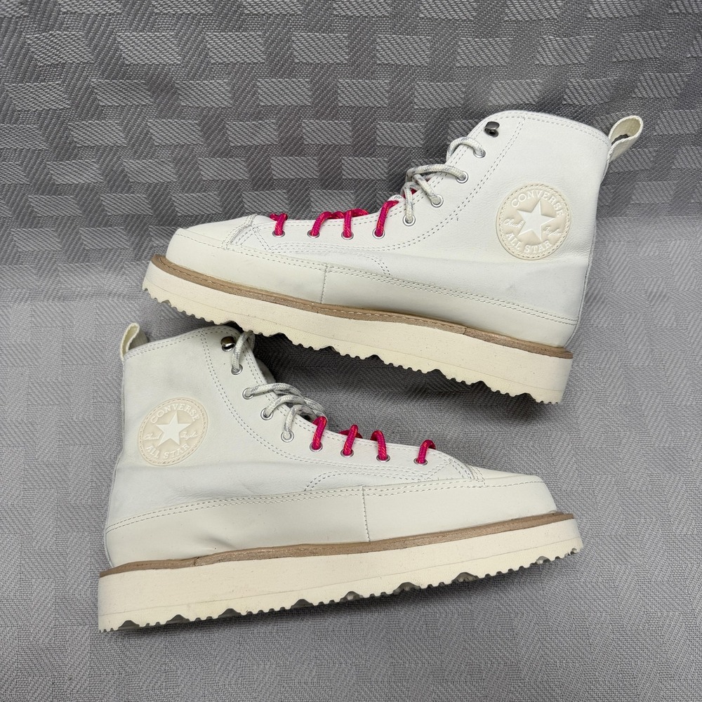 Converse Chuck Taylor All Star Boots‎ Womens Size 8.5 Leather Lugged Fleece - Picture 7 of 8